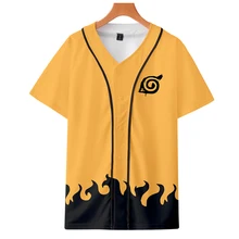 Наруто Узумаки Наруто одежда cos Горячая нижняя рубашка осень с коротким рукавом Бейсбол унисекс пара любовь родитель-ребенок