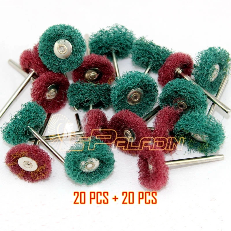 

40 pieces 22*3mm Assorted Non-woven T-shaped Mounted Point Deburring Rust Removal