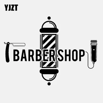 

YJZT 13.5CM*10CM High Quality Barbershop Hair Salon Stylist Barber Vinyl Car Sticker C22-0081