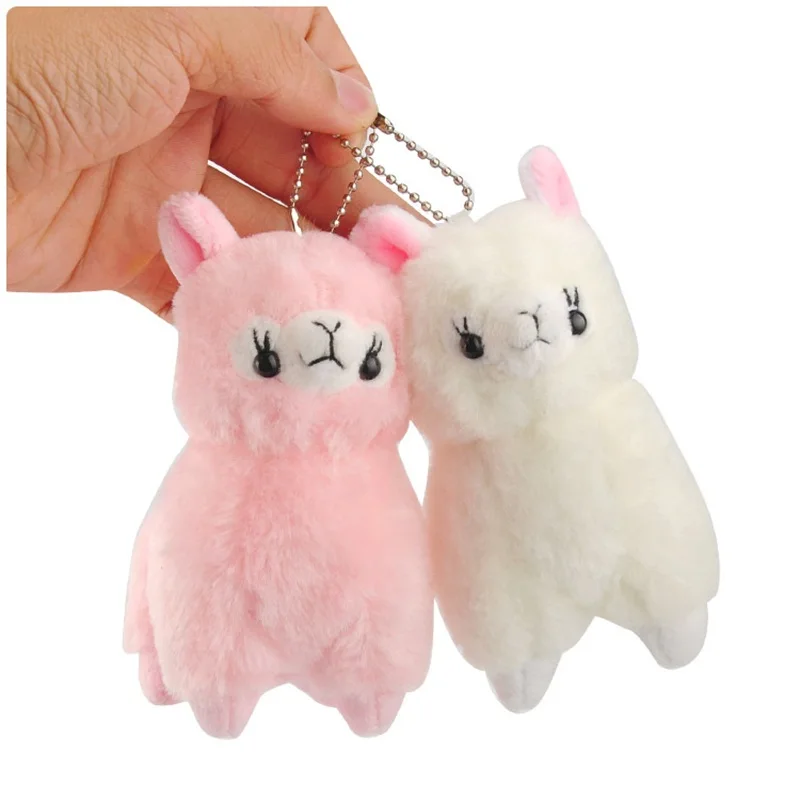 

2pcs 12cm super cute stuffed animal Plush Toy small pendant lovely mini cartoon alpaca doll Christmas gift birthday gift