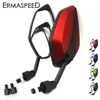 Fashion Universal Big Mirror Scooter Rearview Mirrors Leave Shape Front Side Rear View Mirror for Honda Kawasaki Yamaha Benelli ► Photo 1/6