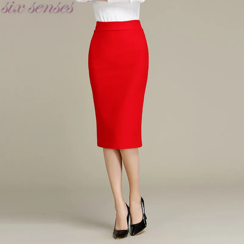 Elegant Business Woman Slim Skirts Office Lady High Waist Casual Knit
