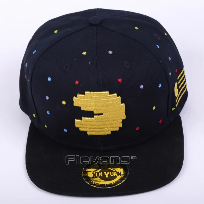 Pacman Snapback бейсболка с вышивкой шляпа для мужчин и женщин Pac Мужская Повседневная Хип-хоп кепка s - Цвет: B