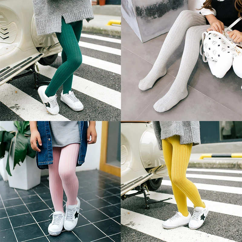 2016 Autumn 2 12y baby girls tights candy colors Children's dancing