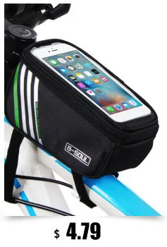 Sale B-SOUL Bicycle Handlebar Mobile Phone Pouch Touch Screen Top Frame Tube Storage Bag Waterproof Cycling Cellphone Holder Bag 7