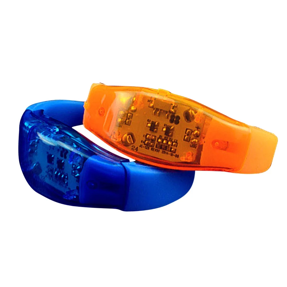 

Wholesale Unisex Colorful Luminous LED Bracelet Sound Vibration Silicone Wristbands Bracelet Wrist Strap for Party Rave Concert