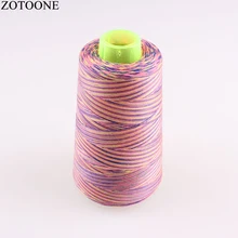 ZOTOONE 40 S/2 3000Y/катушка полиэфирная нить для шитья цветная DIY промышленная нить набор для швейной машины пряжа вышивальная линия C