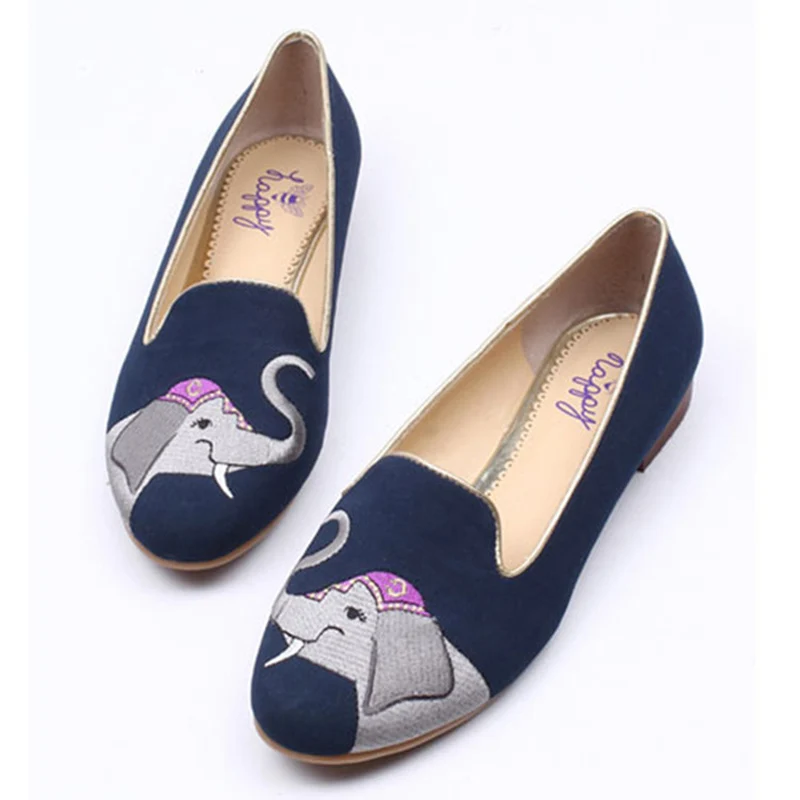 cotton flat shoes