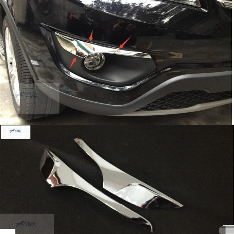 

Lapetus Car Styling Front Head Fog Lights Foglights Lamp Eyelid Eyebrow Cover Trim 2 Piece ABS Fit For Changan CS35