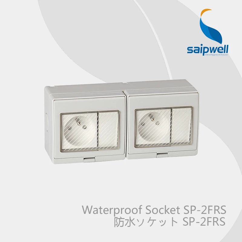 

Saipwell Electrical Equipment & Supplies IP55 switch and socket Switches French Standard (SP-2FRS)