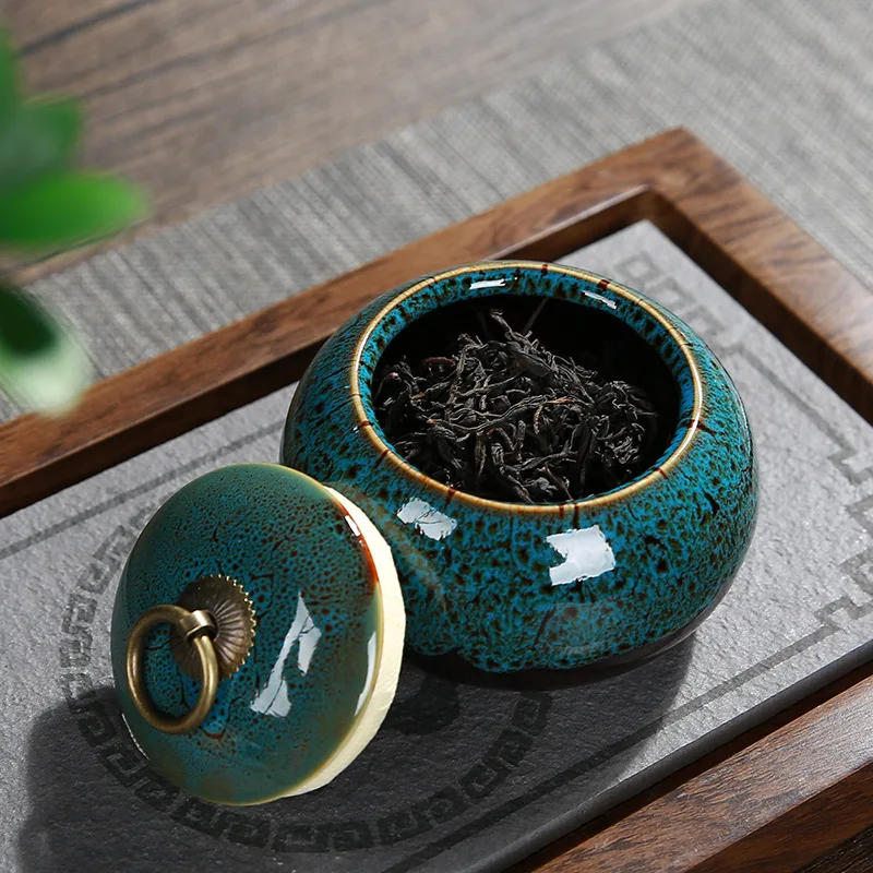 Винтажные чайные присадки в китайском стиле керамическая Емкость коробки чайные листья контейнер керамический Органайзер Домашний Чайный домик столовая чайная банка