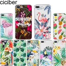 ciciber Summer Fruit Flowers Pineapple Flamingo Toucan Soft Silicon Phone Cases Cover for Iphone 6 6S 7 8 Plus 5S SE X Coque