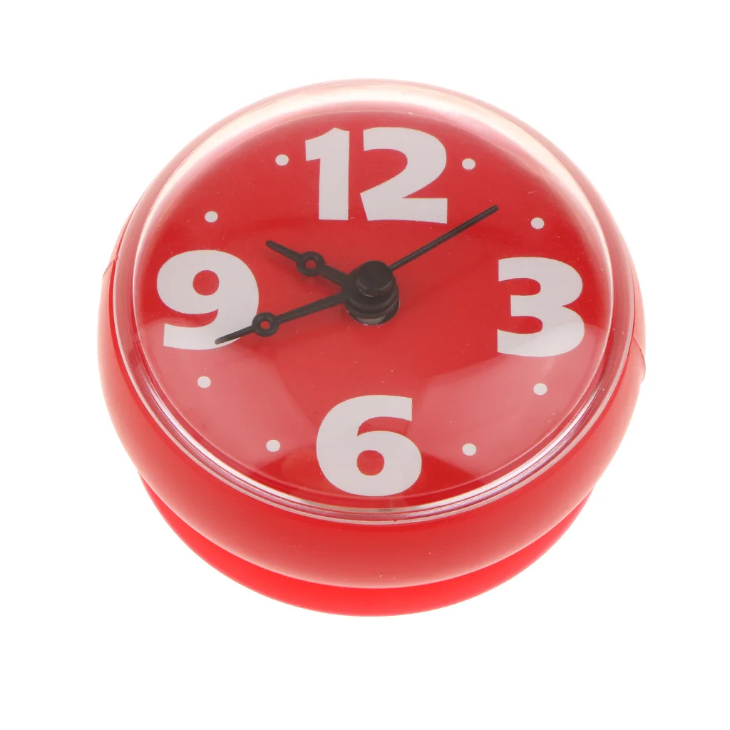 Atomic Bathroom Shower Silicone Clock Time Watch With Suction Cup Wall Clock Sticker 