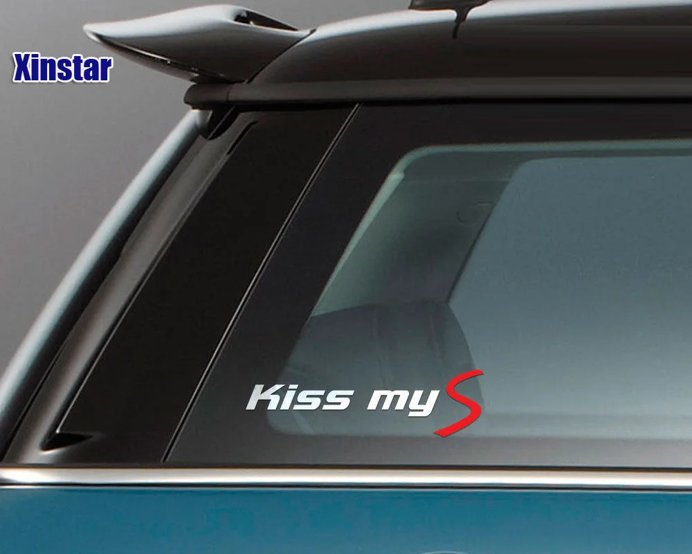 Наклейка для лобового стекла автомобиля с логотипом Kiss myS bmw MINI COOPER CLUBMAN COUNTRYMAN PEACEMAN