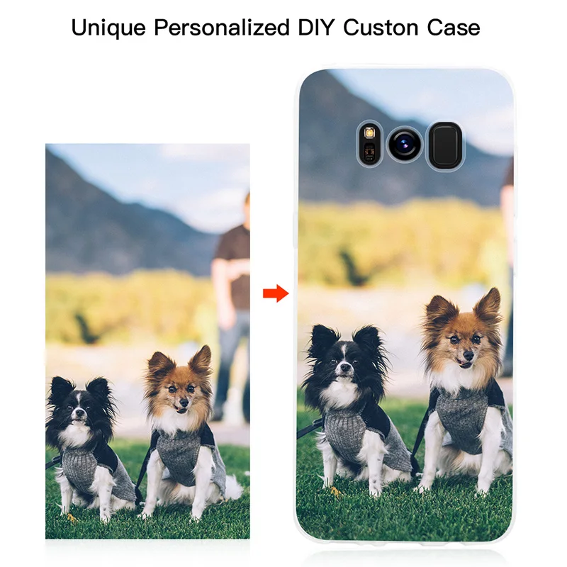 Customized DIY Phone Case Printed Soft Clear Cover Case For iphone 6 6s 7 8 Plus X XS XR XS Max For Samsung S7 S7 Edge S8 S9