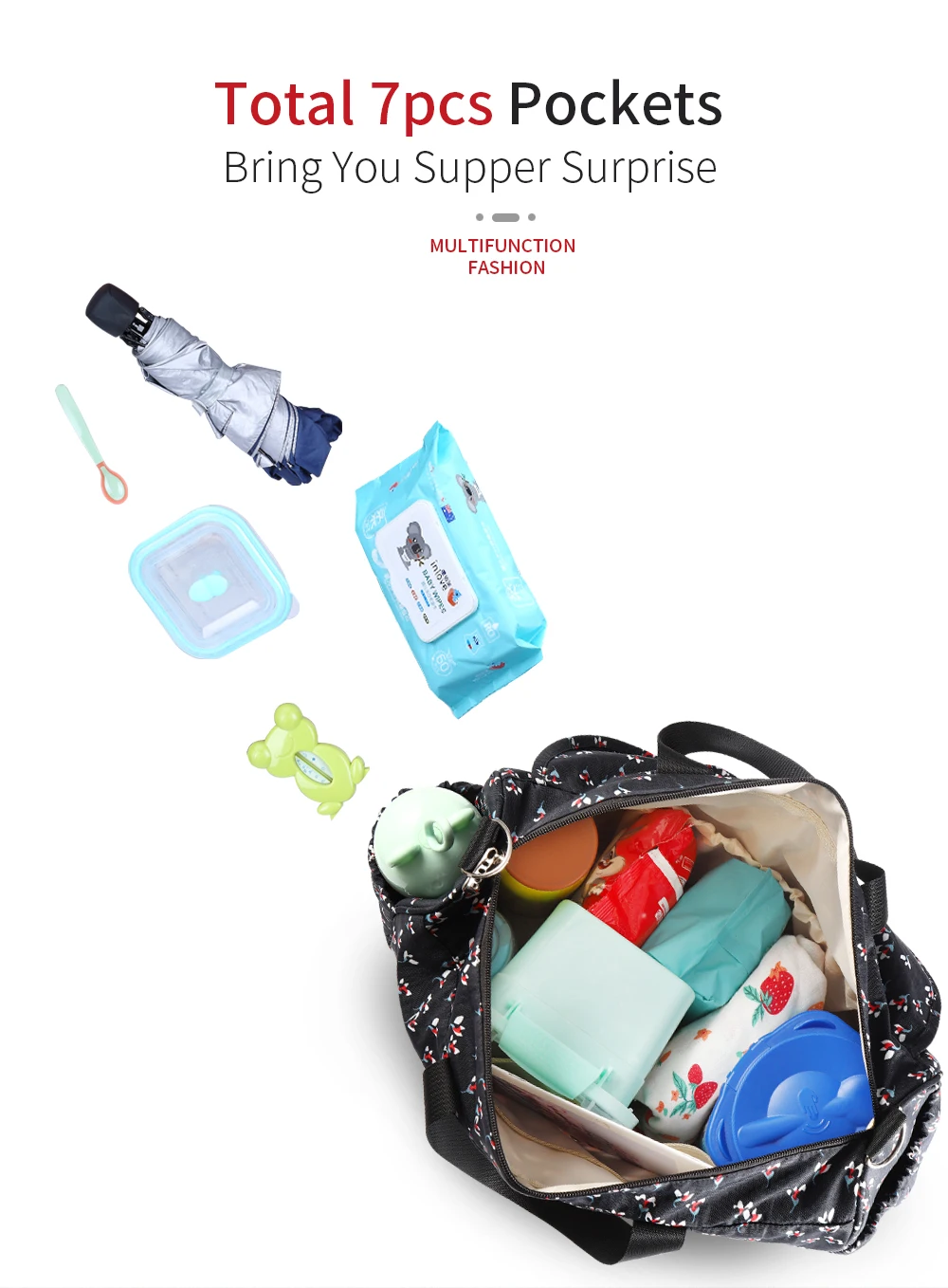 Модная многофункциональная сумка для мам, подгузник для мам, большой емкости, водонепроницаемый дорожный подгузник, рюкзак для коляски