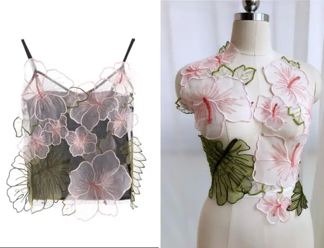 5 Colors Solid Women Lace Fabric Embroidered Applique Neckline For DIY Dresses