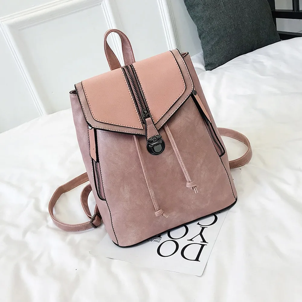 xiniu Simple Style Backpack Women PU Leather Backpacks For Teenage