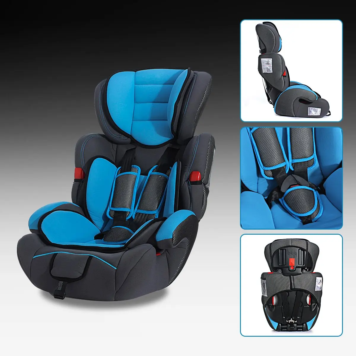 

Car Baby Seat Blue Rear Forward Convertible Baby Children Kid Car Seat & Booster For 9-36kg US