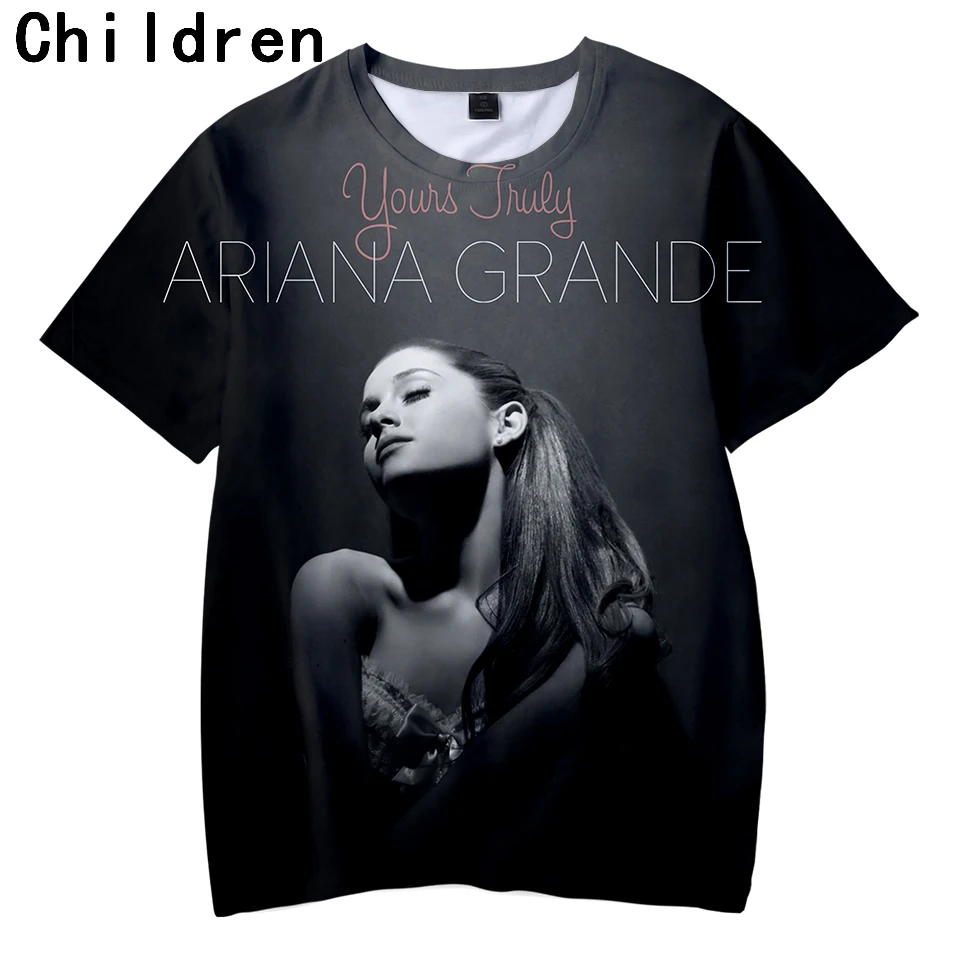 Детские футболки Ariana Grande с 3D принтом модные летние коротким рукавом лидер продаж