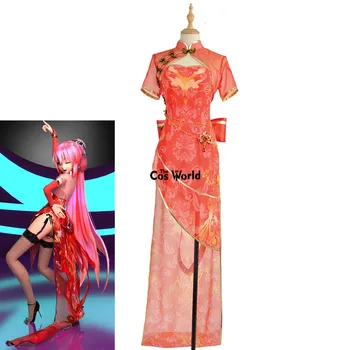 

VOCALOID Megurine Luka TDA Canary Cheongsam Short Sleeve Coat Outwear Tube Tops Dress Uniform Outfit Anime Cosplay Costumes