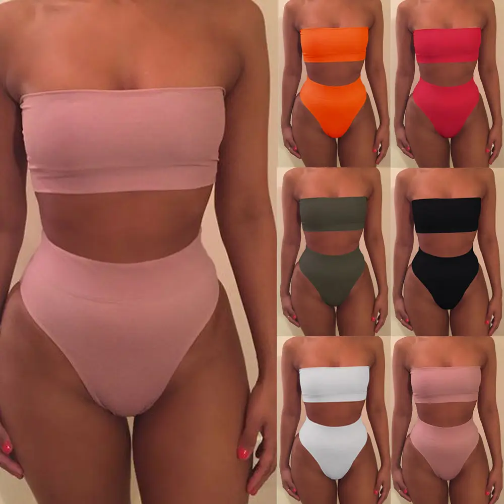 Shop by category Find the latest and trendy styles of high waisted bikini - black, sexy, vintage, top and bottoms at ZAFUL. We are pleased you with the latest trends in high fashion high waisted bikini. High Waisted Infauna Bandeau Bikini Set - White S. QUICK VIEW. Printed High Waisted Vintage Underwire Bikini Set - White S. HOT.
