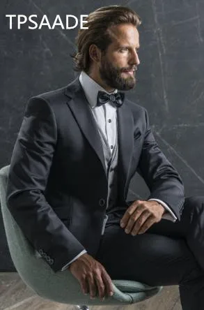 

2020 Italian Style Dark Gray Groom Tuxedos Tailor Made 2 Piece Wedding Dinner Suits Business Gentleman Suit (Jacket+Pant+Vest)