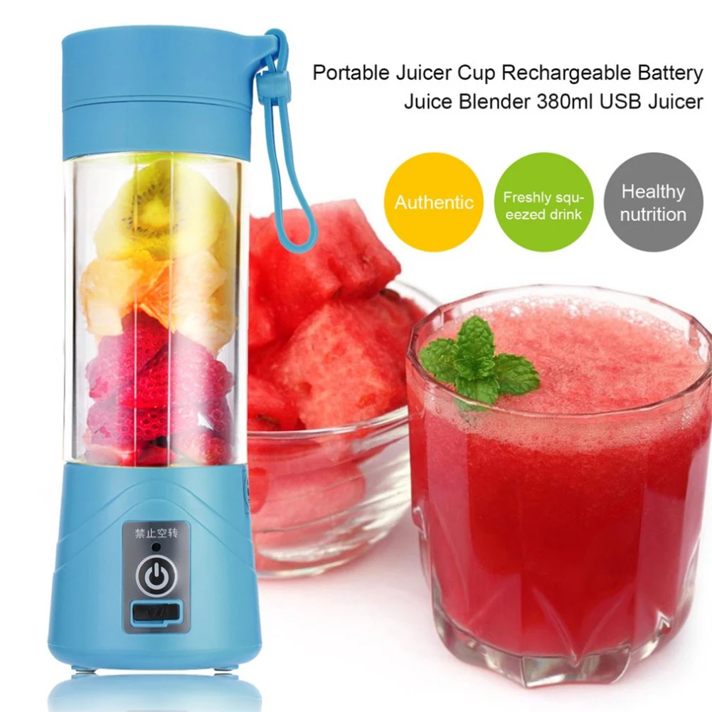 

380ml USB Rechargeable Juicer Bottle Cup Juice Citrus Blender Lemon vegetables Milkshake Smoothie Squeezers Reamers Bottle
