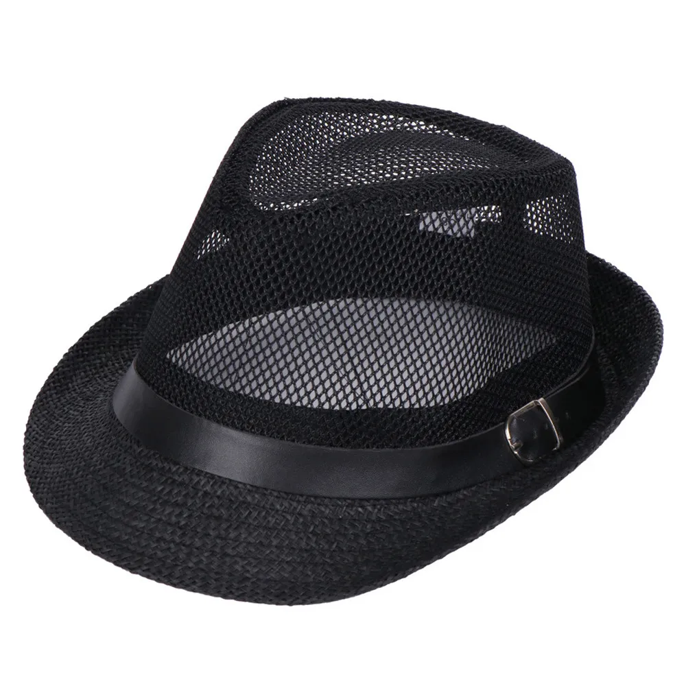 Шляпа с сеткой Мужская быстросохнущая летняя Солнцезащитная Шляпа casquette chapeu Повседневная Спортивная Мужская бейсболка с надписью - Цвет: Черный