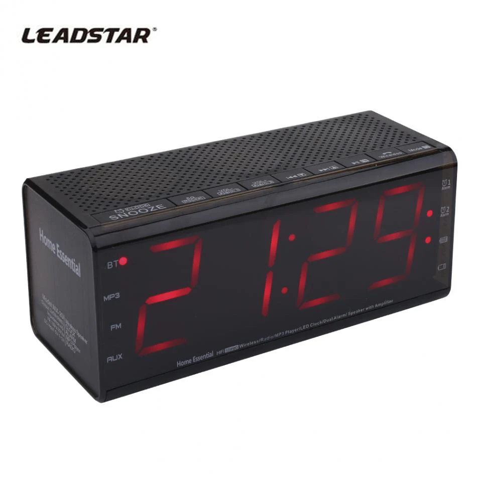 LEADSTAR MX 20 Multi function Alarm Clock Bluetooth Speaker LCD Display