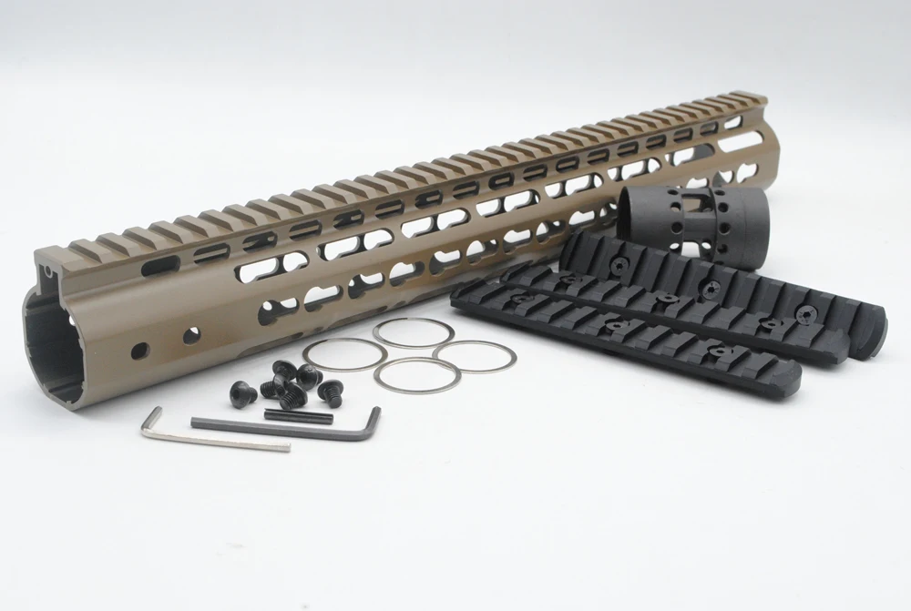 TriRock 15 дюймов Длина ключа мод Handguard бесплатно Поплавковый рельс Монтажная система