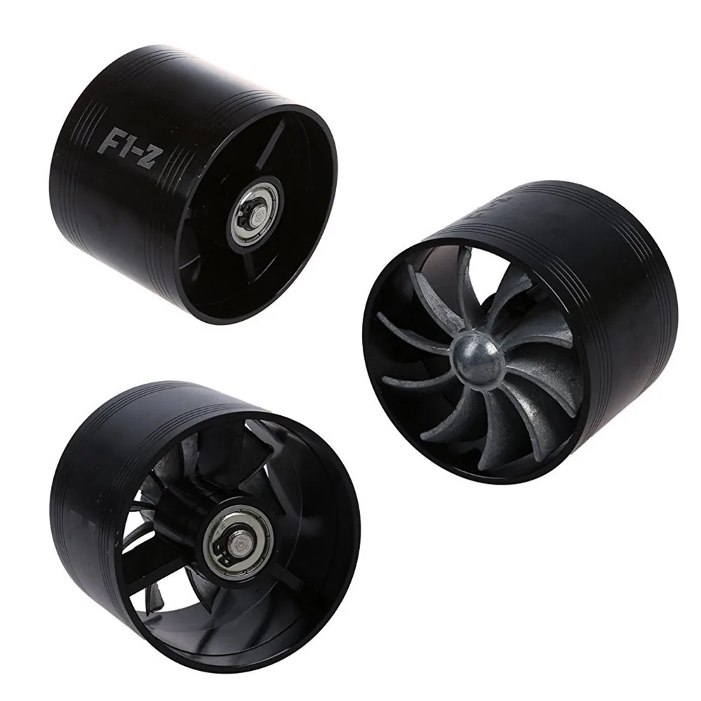 Черный F1-Z двойной турбины турбо зарядное устройство воздухозаборник прибор для экономии топлива вентилятор автомобиля супер зарядное устройство VR-FSD11