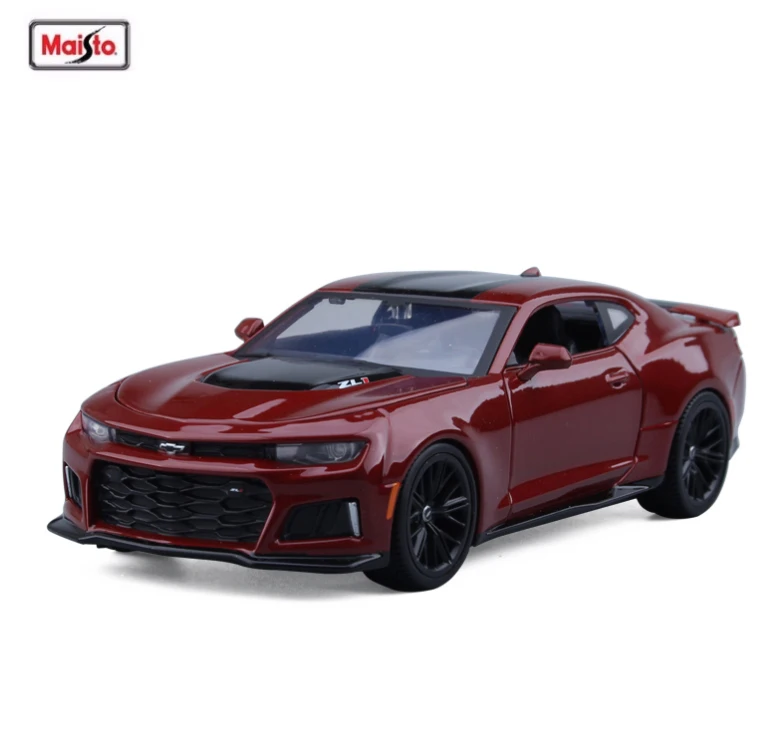 Спортивный автомобиль Maisto 1:24 2017 Camaro ZL1 модель литая из сплава красный игрушка для