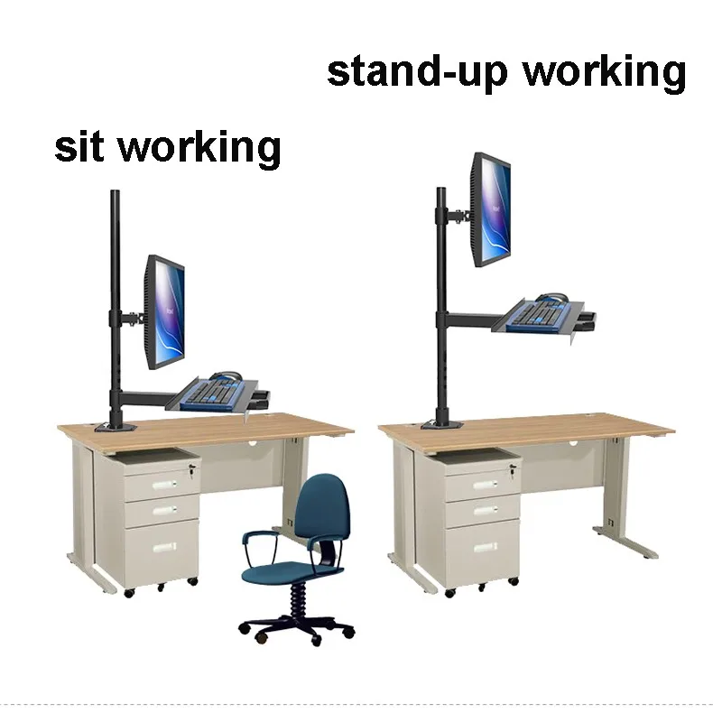 Full Motion Desktop Mount Monitor Holder+ Keyboard
