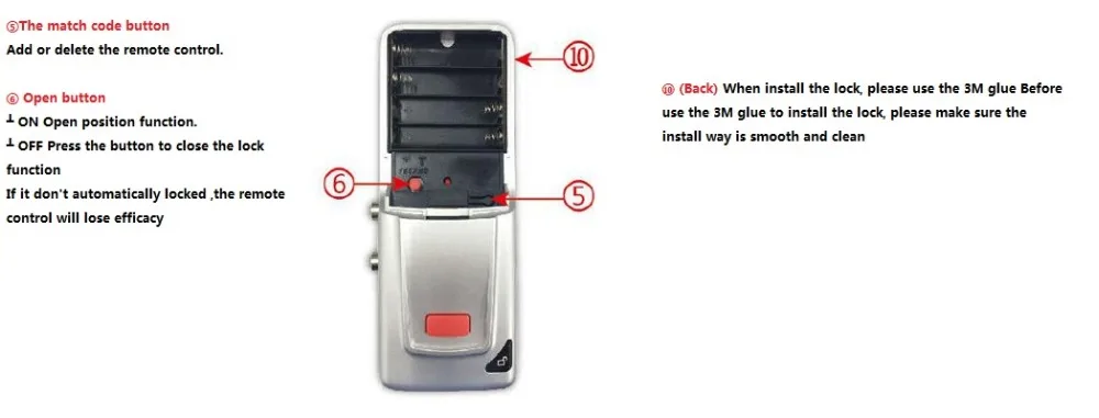 New Wireless Electric Door Lock Mortise Lock  (17)
