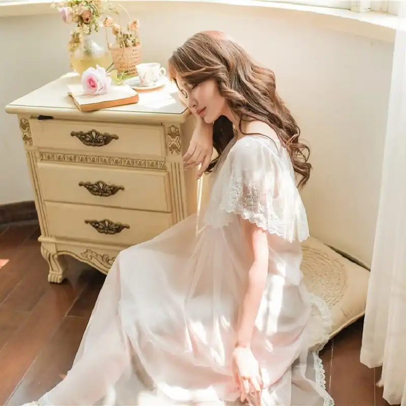 Summer Sweet Cotton Women S White Lace Nightgowns Vintage Princess White Lace Nightgowns Vintage Princess