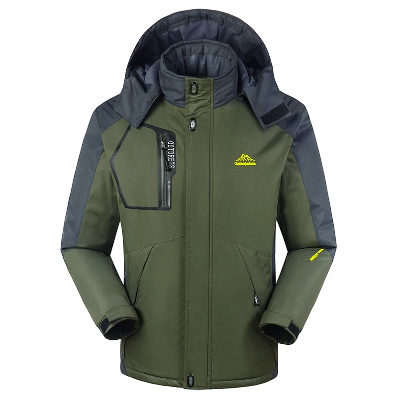 Плиус размер теплая зимняя верхняя одежда куртка Мужская парка Толстая ветрозащитная мужская зимняя куртка размер L-8XL