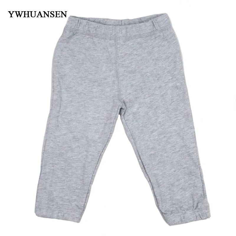 YWHUANSEN/однотонные штаны для мальчиков, хлопковые детские брюки, эластичные колготки для мальчиков, плотная зимняя одежда для маленьких