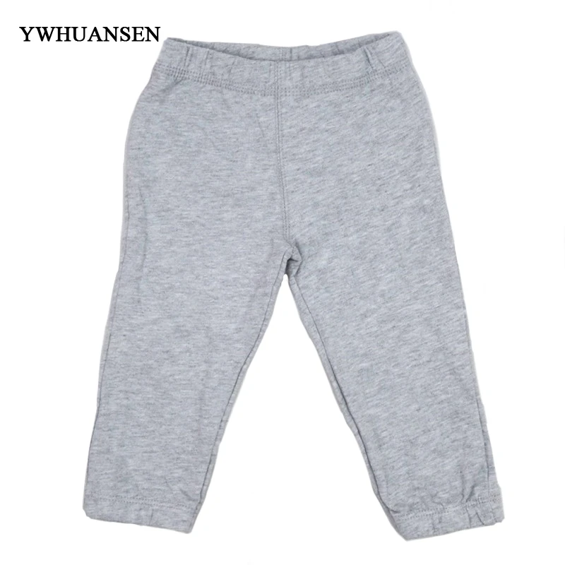 

YWHUANSEN Solid Color Pants For Boy Cotton Children's Trousers Elastic Leg Opening Pantyhose For Boy Thick Baby Boy Winter Cloth