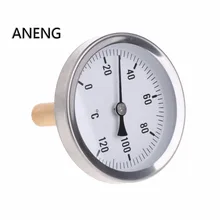 ANENG 63 мм Циферблат горизонтальный термометр алюминиевый датчик температуры Измеритель жидкой воды