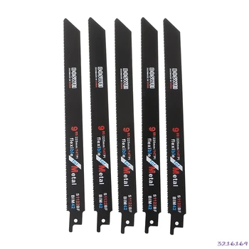 

5Pcs 228mm 9'' Blades Reciprocating Saw Sharp S1122BF BIM 14TPI For Cutting Metal Wood