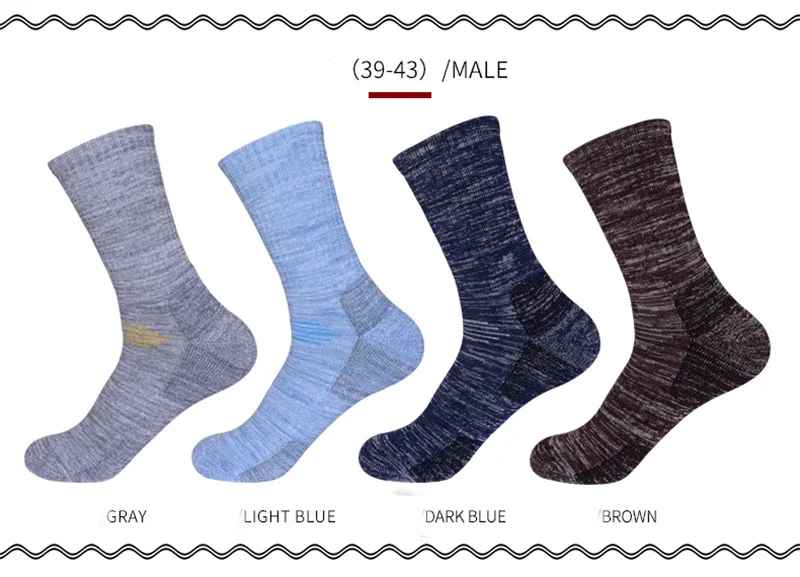R-BAO, 3 пары/партия, зимние теплые лыжные мужские хлопковые носки, спортивные носки из спандекса, носки для сноубординга, теплые носки для зимы, для мужчин
