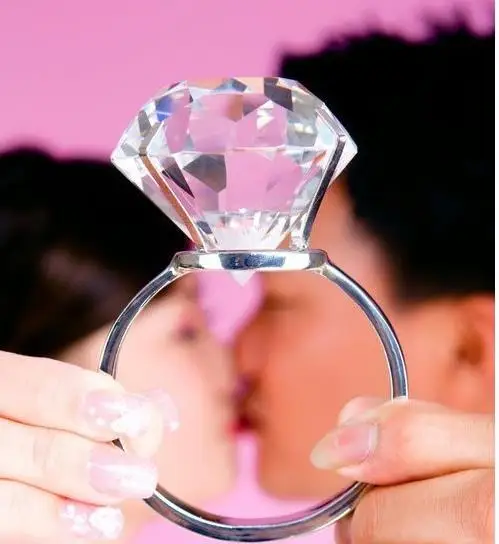 Креативный кристалл большой алмаз свадебное предложение Опора День Святого Валентина признание, чтобы дать подруге подарок на день рождения вечерние