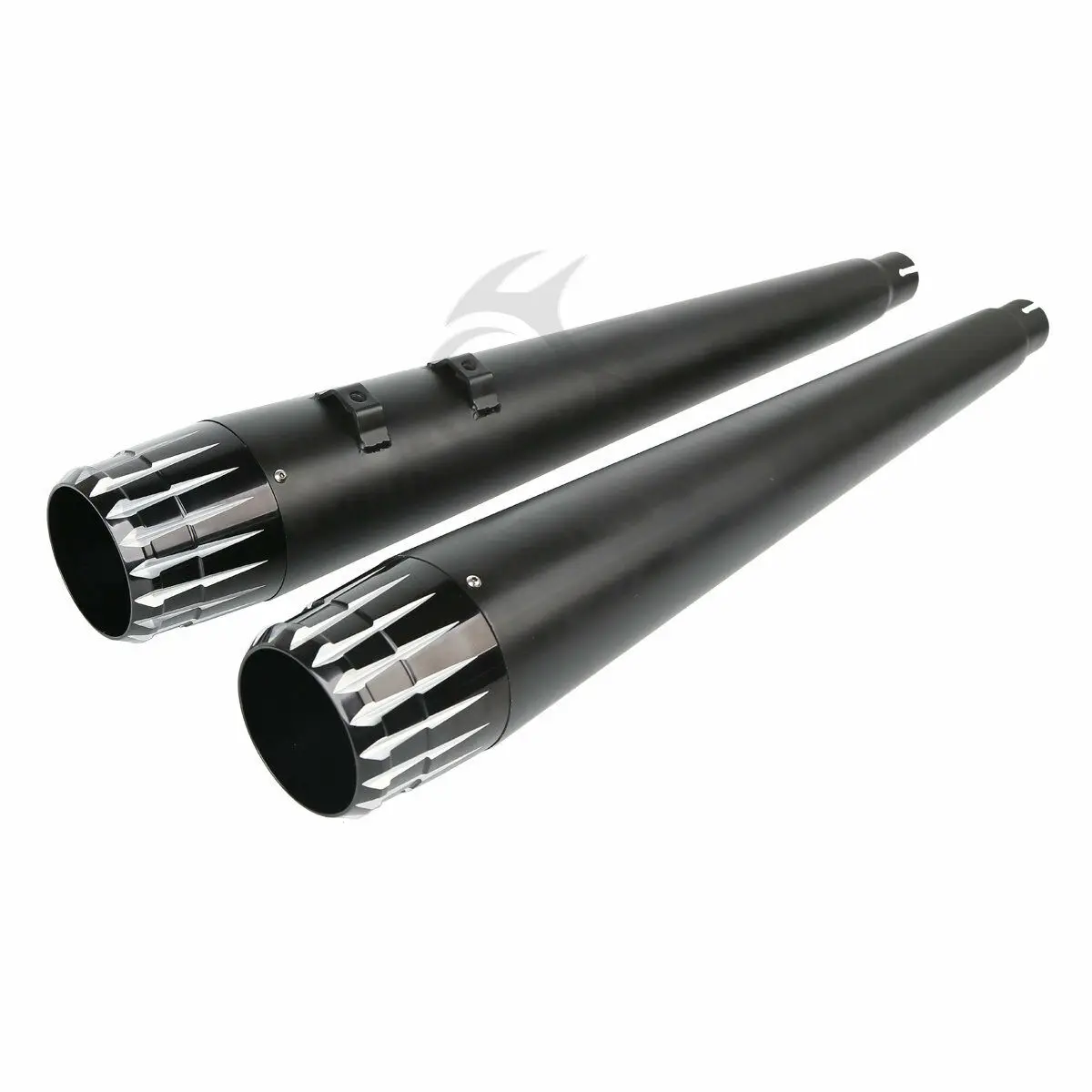 

Black 4" Megaphone Slip-on Mufflers Exhaust Pipes For Harley Electra Street Glide Road King 1995-16