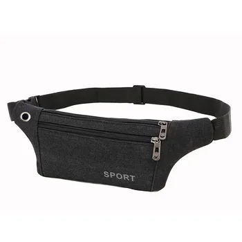 

Woman Man Bag Unisex Outdoor Sports Solid Canvas Crossbody Shoulder Chest banano de cintura fanny pack men women sac banana