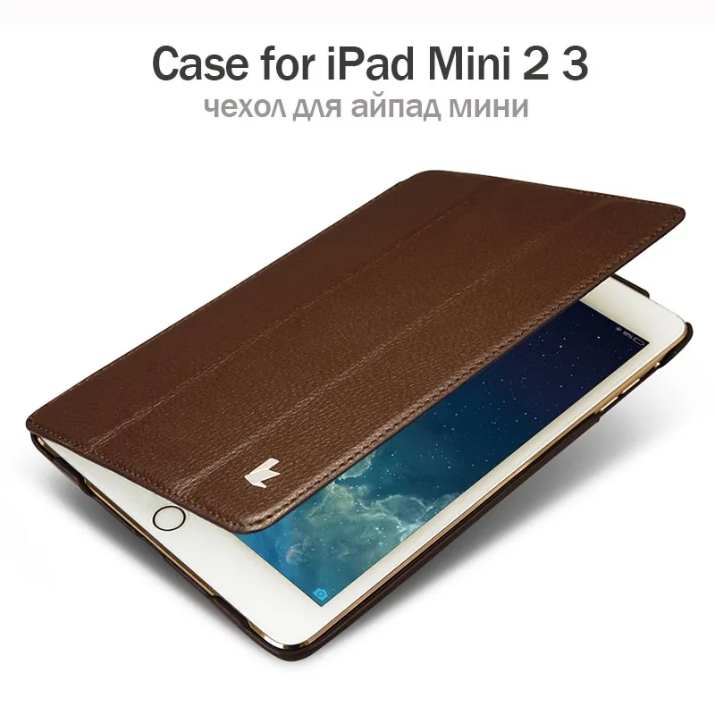 Jisoncase кожаный чехол для iPad Mini 2 3 ультра тонкий стенд дизайн складной Фолио Роскошный бренд Smart Cover для iPad Mini 1 2 3 Чехол