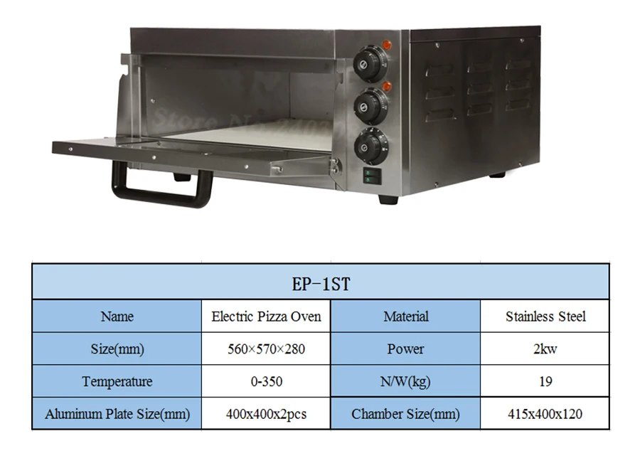Хлебопекарное оборудование, коммерческая кухня, для пиццы, для выпечки хлеба, электрическая 1 двухслойная печь, емкость из нержавеющей стали 20л