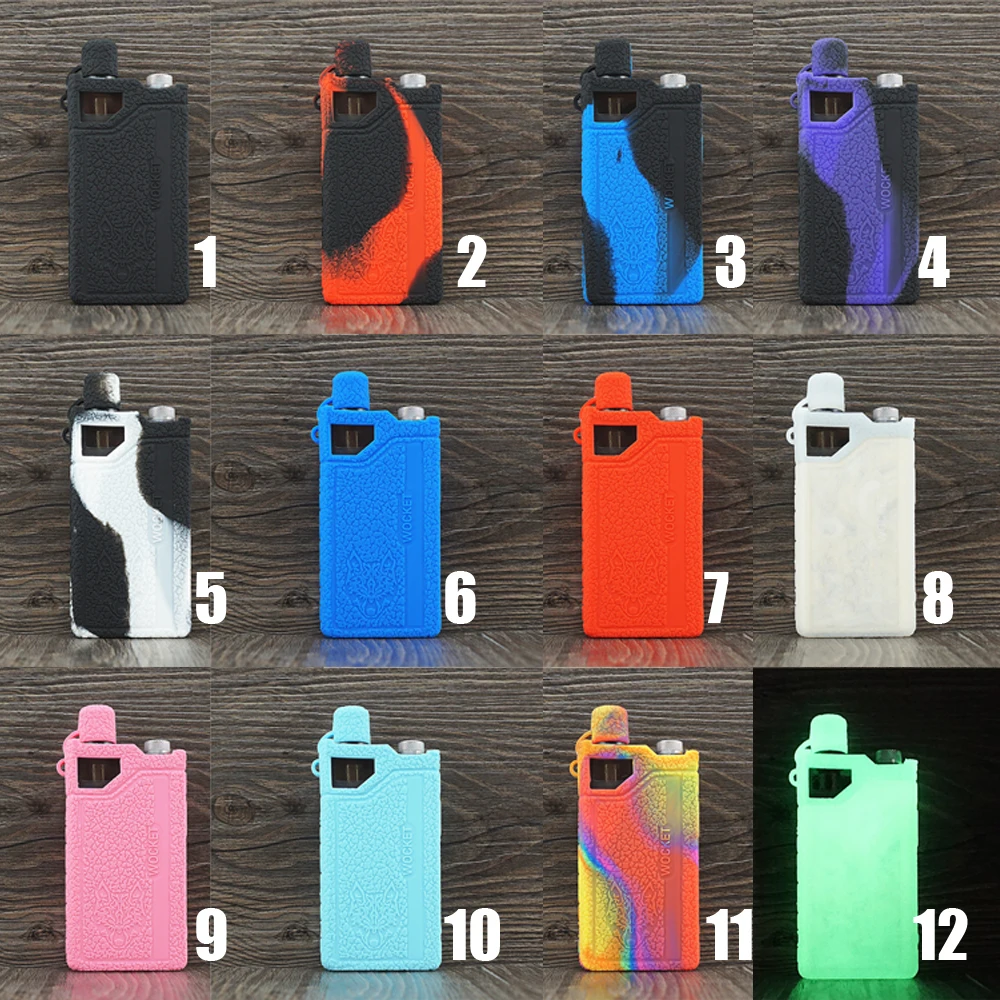 

Texture Skin for Sigelei Snowwolf Wocket Pod System 1150mAh 3ml Protective Silicone Case Rubber Sleeve Cover Shield leather Wrap
