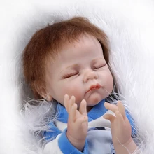 Comfortable Touch 22inch 55cm Silicone-Reborn-Baby-Dolls With Flannelette Coverall Clothes Hot Sell Brinquedos Menina As Gift