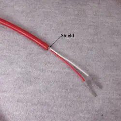 Экранированный провода 2 провода Температура Сенсор силиконовым гелем покрытием-50-180 градусов